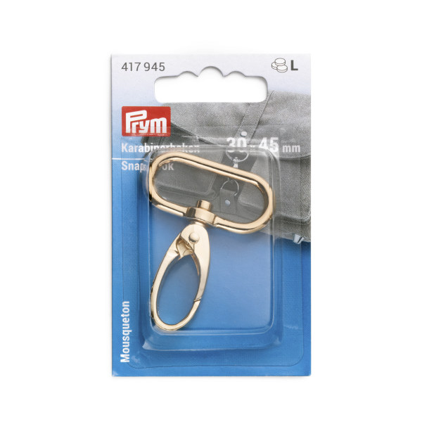 Prym Snap Hook 30 x 45mm New Gold 1 pc (Due Apr)