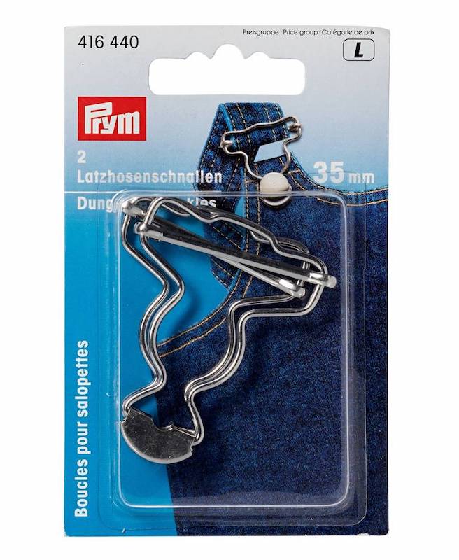 Prym Dungarees Buckles 35mm Silver Coloured - 2 Pieces (Long Term Supply Issue)