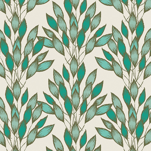 Brushed Leaves Jade from Haven designed by Amy Sinibaldi in Cotton for AGF