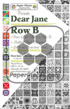 Dear Jane Quilt Paper Piece Pack Row B - Paper Piecing