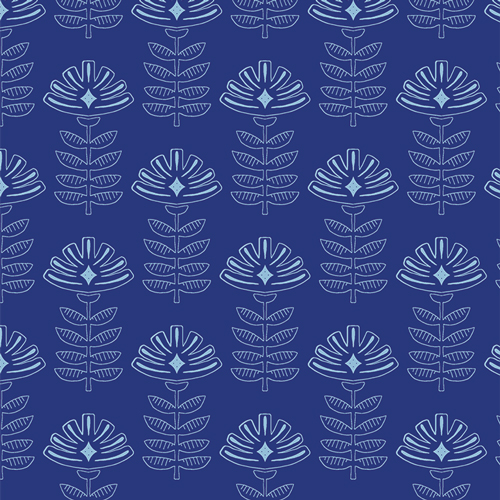 Etched Blooms Cobalt from True Blue by Maureen Cracknell for AGF