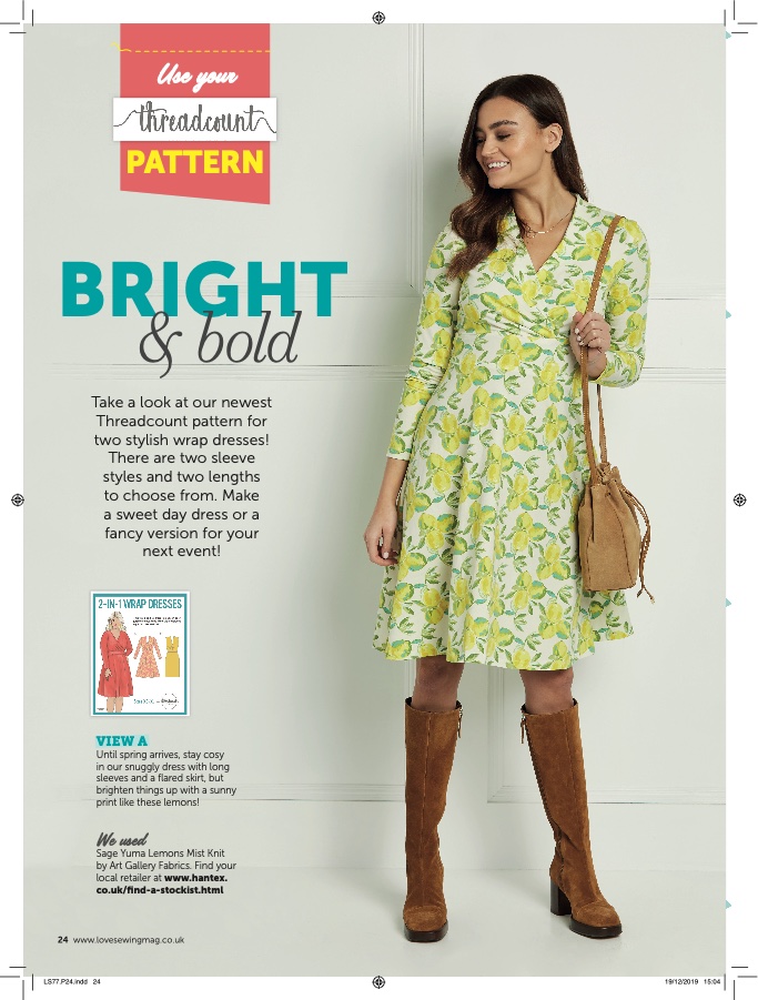 Love Sewing Issue 77 - Bright and Bold Wrap Dress