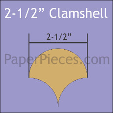 2.5 Inch Clamshells 40 Pieces - Paper Piecing