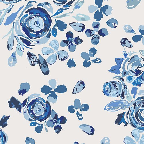 Swifting Flora Indigo from True Blue by Maureen Cracknell for AGF