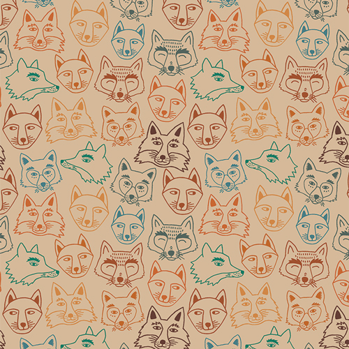 Hello Fox Oak from Timberline designed by Jessica Swift in Cotton for AGF