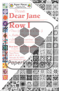 Dear Jane Quilt Paper Piece Pack Row I - Paper Piecing