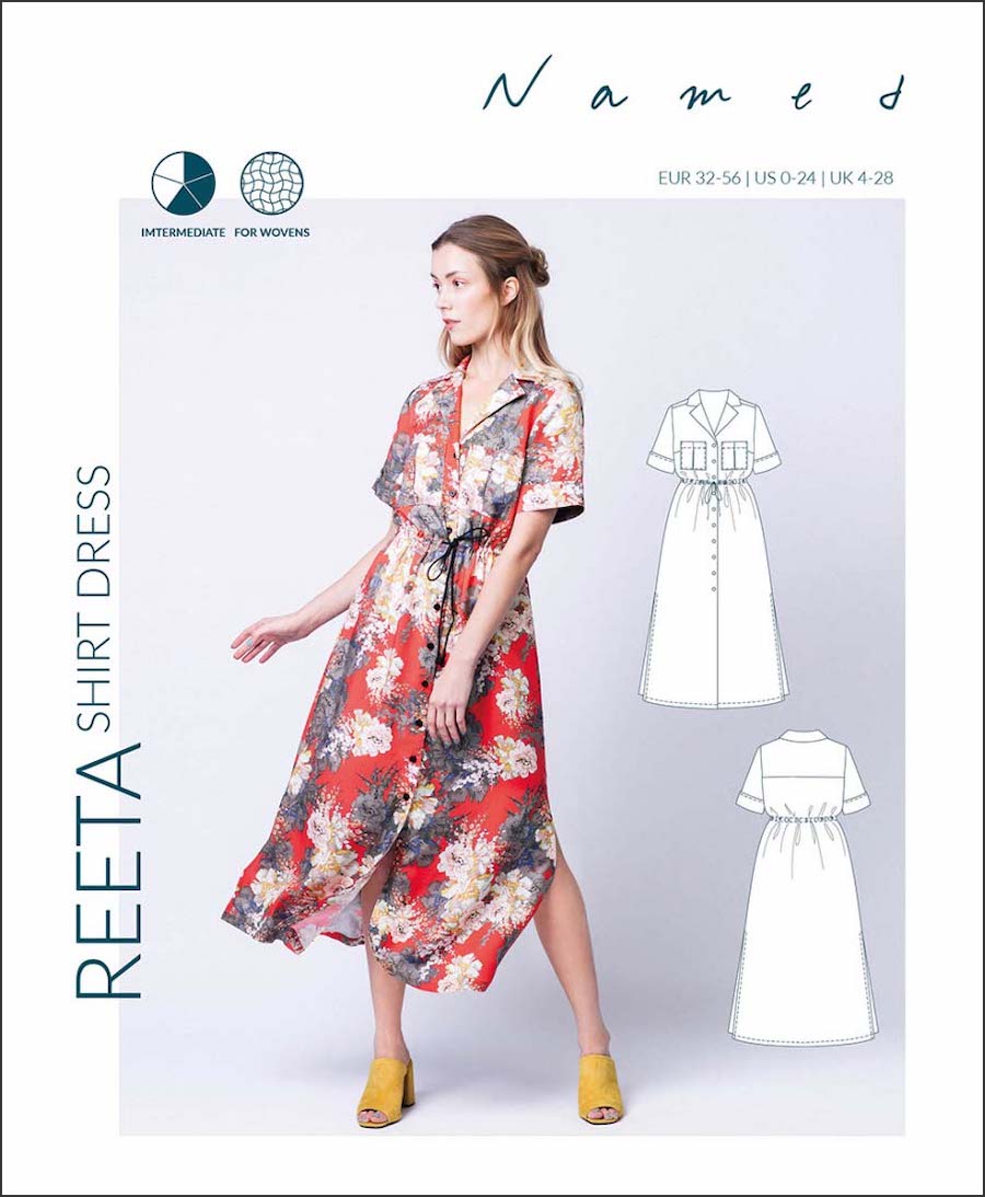 Reeta Shirt Dress Pattern by Named Clothing