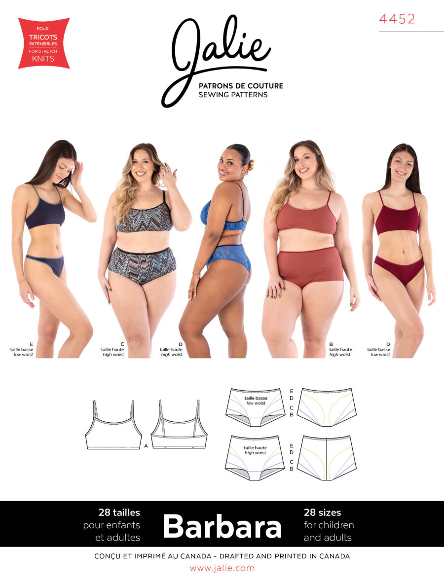 Barbara Underwear Set Dress Pattern By Jalie (Due May)