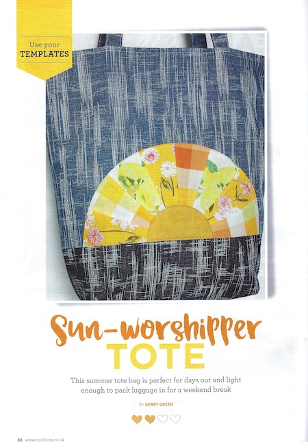 Quilt Now Issue 66 - Sun-worshipper Tote