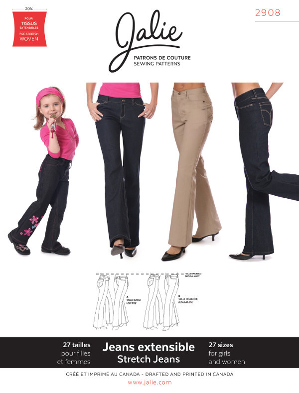 Womens Stretch Jeans Pattern by Jalie