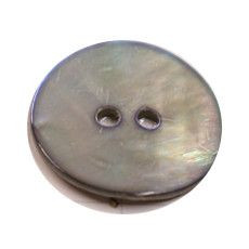 Shell Button 2 Hole 21.5mm Grey Pearl