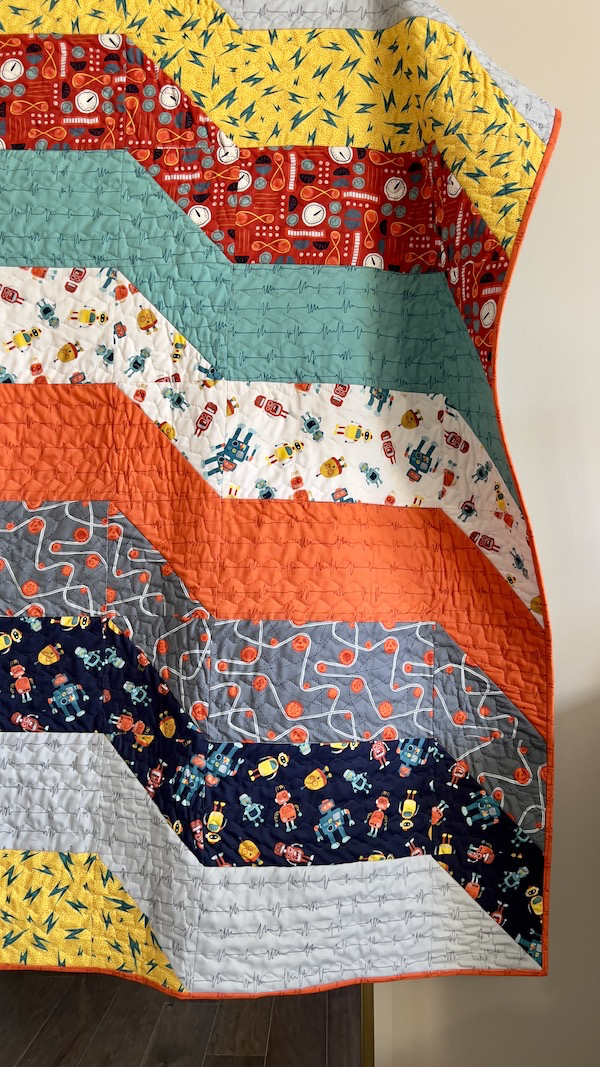 Quilt made using various fabrics from the range 