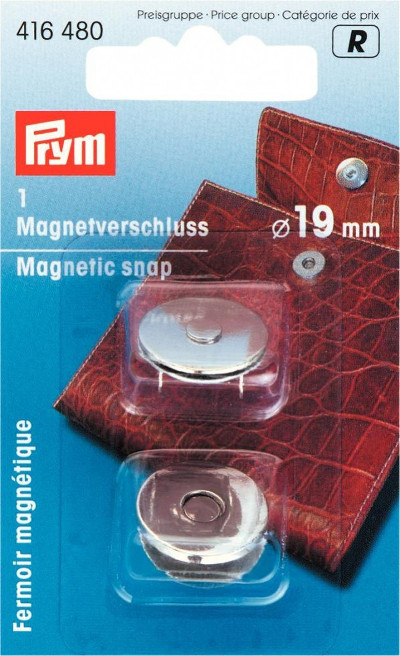 Prym Magnetic Snap 19mm Silver Coloured