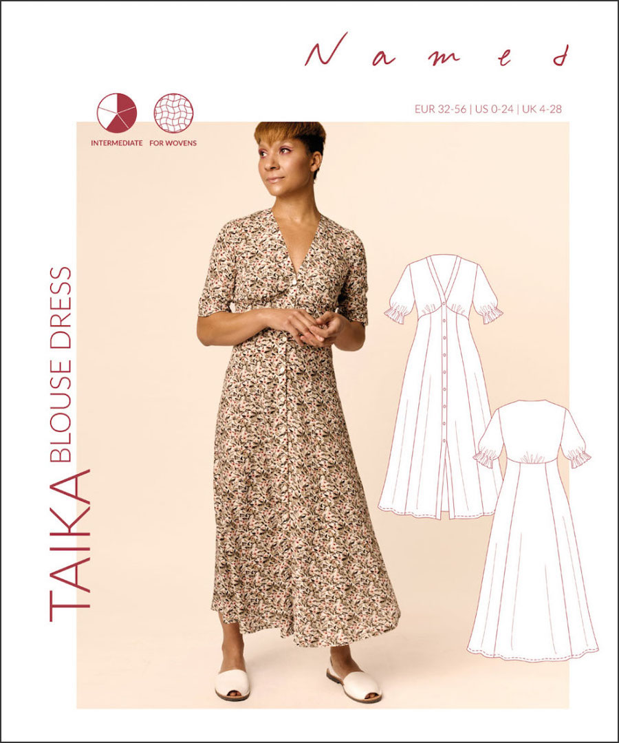 Taika Blouse Dress Pattern by Named Clothing