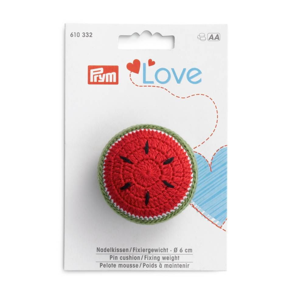 Prym Love Pin Cushion / Fixing Weight Melon (Due Apr)