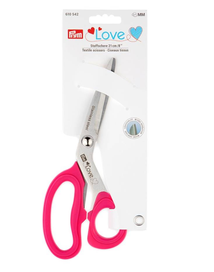 Prym Love Textile Scissors Micro Serration 8in Pink
