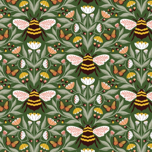 Bee-Utiful Jade From Honey Garden By Juliana Tipton For Cloud9 Fabrics (Due Nov)