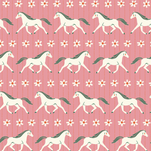 Howdy from Happy Homestead in Pink by Samantha Johnson for Cloud9 Fabrics