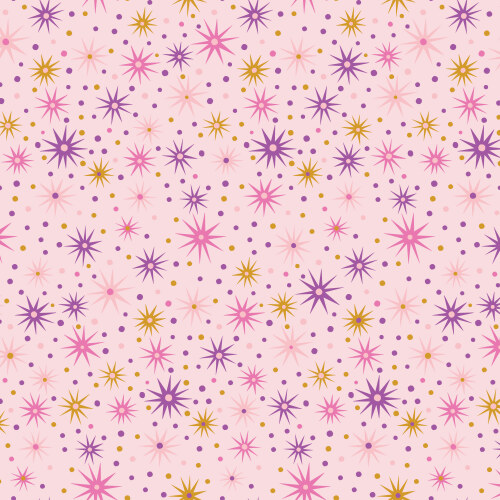 Starlit Glow from Wonder Jungle in Light Pink by Pip & Lo for Cloud9 Fabrics