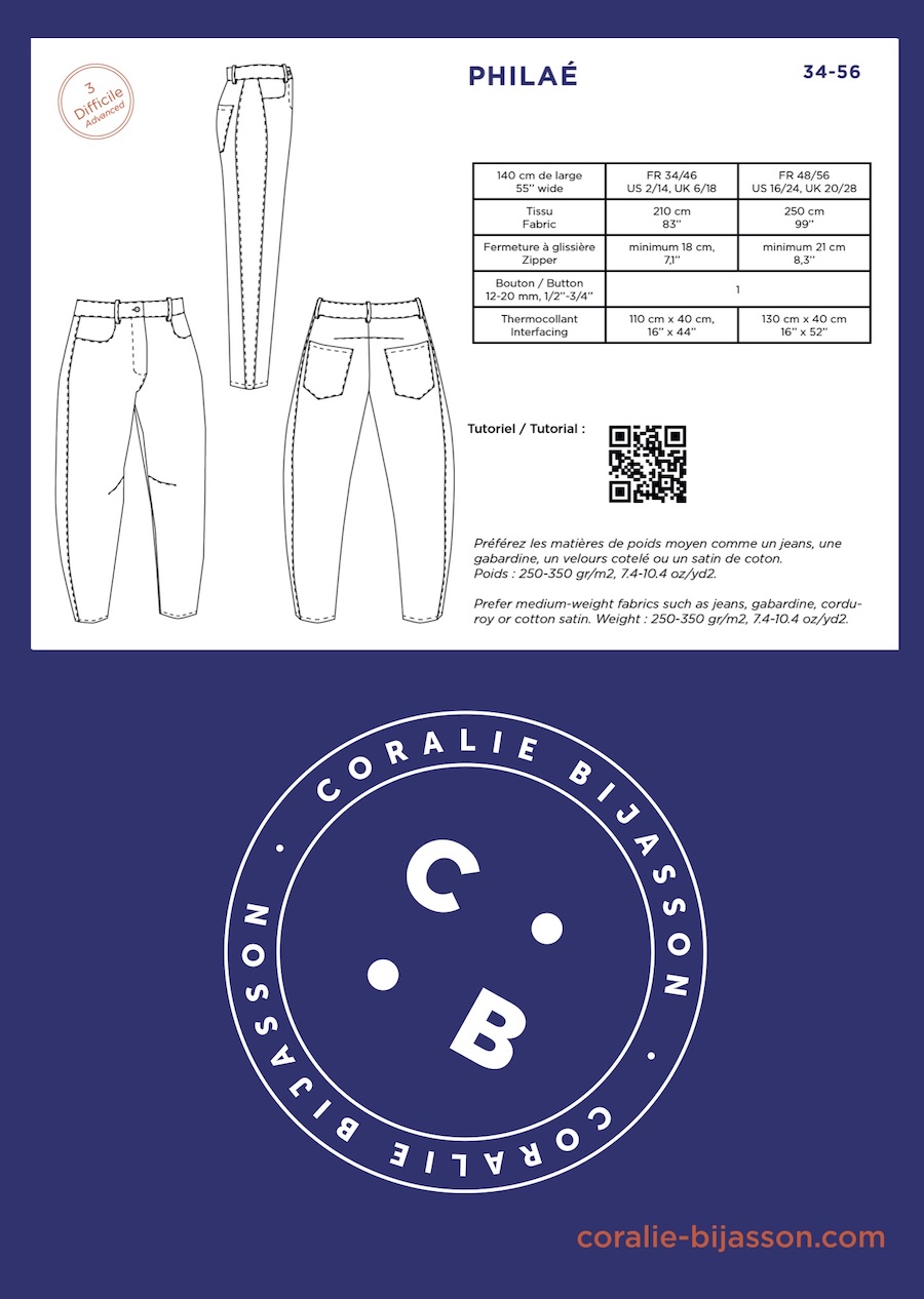 Philae Trousers Pattern By Coralie Bijasson