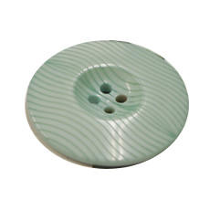 Acrylic Button 4 Hole Ridged 34mm Mint Green