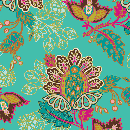 Exotic Flora in Cotton from Marrakesh Fusion designed by Pat Bravo for AGF