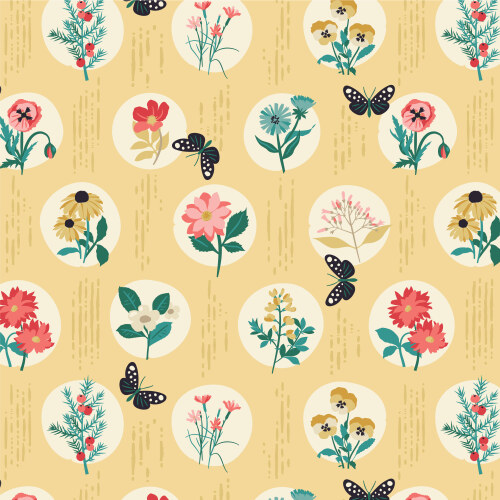 Garden Bloom Yellow From Garden Walks By Ann Gardner For Cloud9 Fabrics (Due Dec)