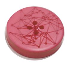 Acrylic Button 4 Hole Engraved 23mm Pink