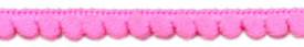Hot Pink Pom Pom Trim - Baby 9mm Wide 33m Reel
