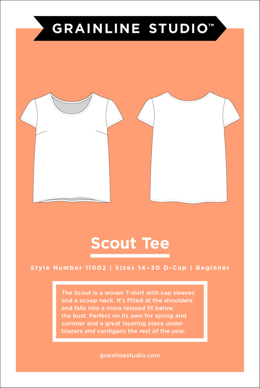 Scout Tee Pattern Size 14-30 By Grainline Studio