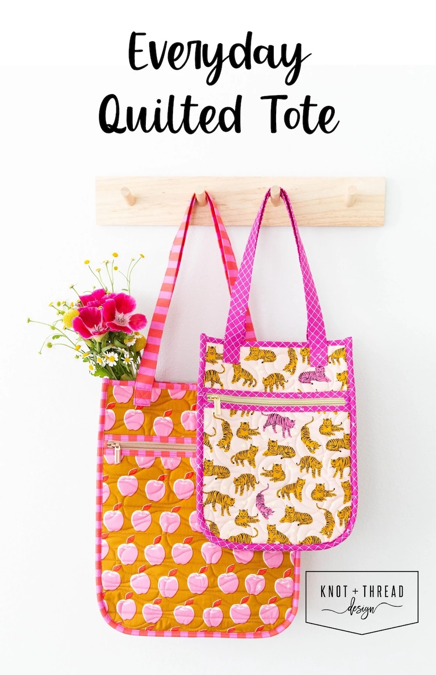 Everyday Quilted Tote Bag Pattern By Knot And Thread
