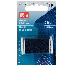 Navy Blue Elastic Sewing Thread / Shirring, O.5mm X 20m