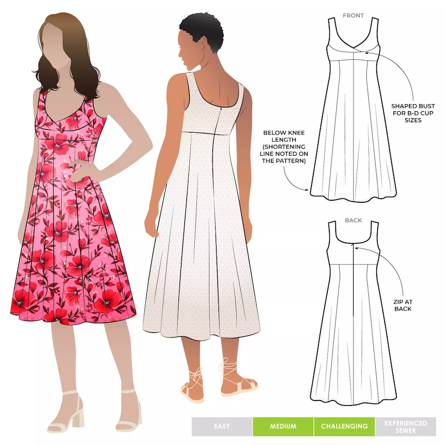 Sabrina Woven Dress Pattern Size 18-30 By Style Arc