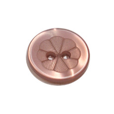Acrylic Button 2 Hole Engraved 12mm Rose Pink