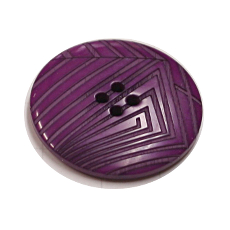 Acrylic Button 4 Hole Deep Ridged 30.5mm Purple