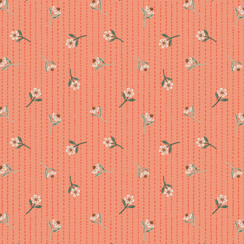 Coral Stitch From Floral Frenzy By Samantha Johnson For Cloud9 Fabrics (Due Nov)