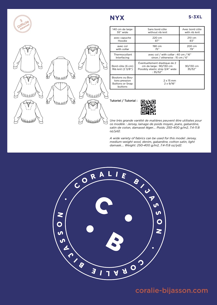 Nyx Smock Jacket Pattern By Coralie Bijasson