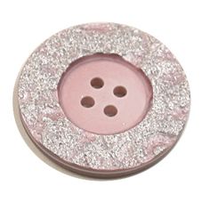 Acrylic Button 4 Hole Metallic 23mm Mauve / Silver