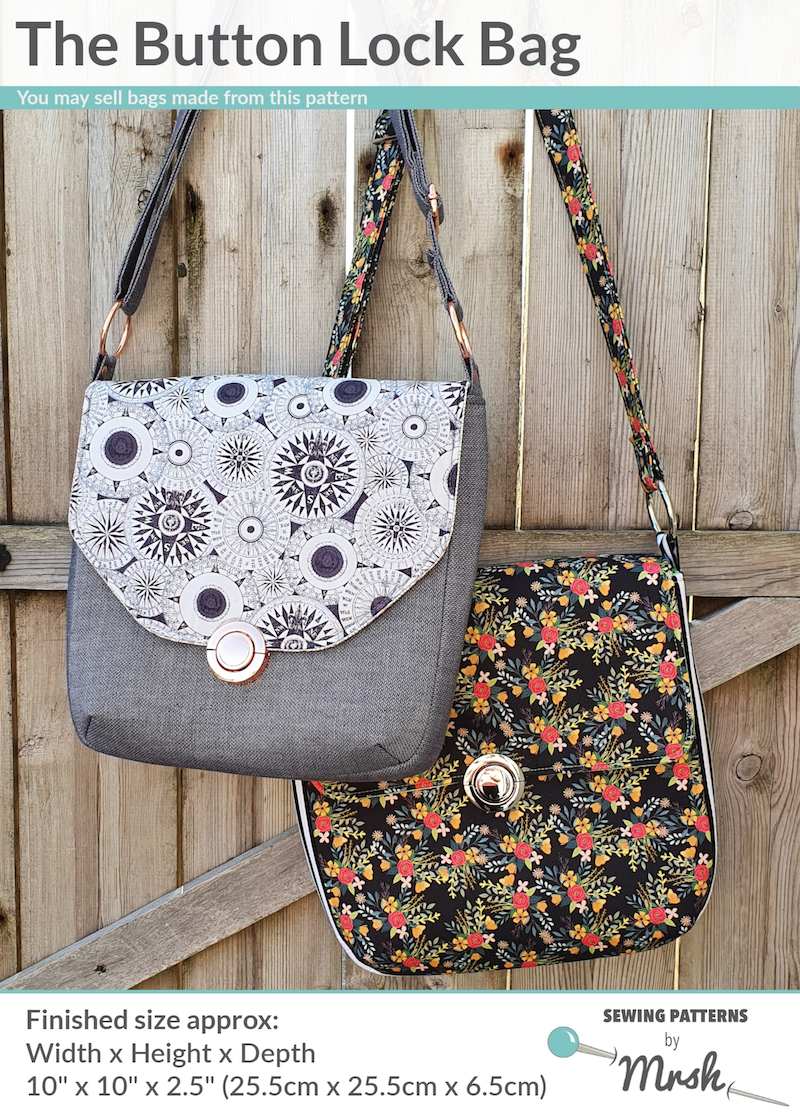 The Button Lock Bag Pattern by Mrs H
