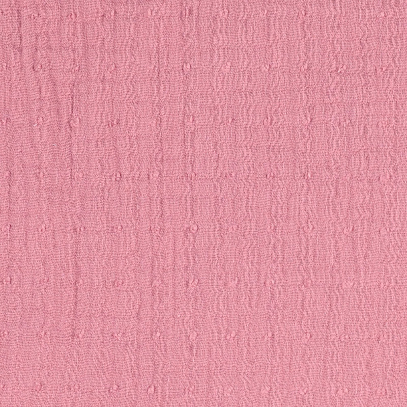 Dusky Pink Dobby Double Gauze from Milsato by Modelo Fabrics