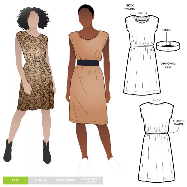Olivia Dress Tunic Pattern Size 18-30 By Style Arc