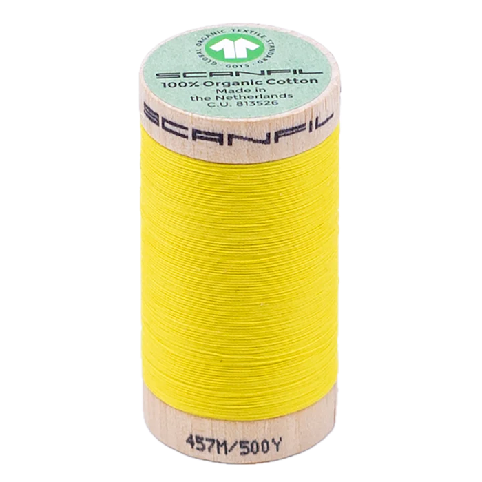 Illuminating 50/2 Weight Scanfil Organic Thread 457 Metres (500 Yards)