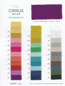 Cirrus Solids Color Card