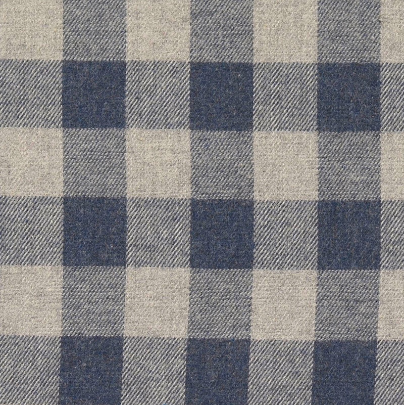 Denim Blue And Grey Large Check Brushed Flannel From Glenrock By Modelo Fabrics