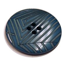 Acrylic Button 4 Hole Deep Ridged 30.5mm Deep Blue