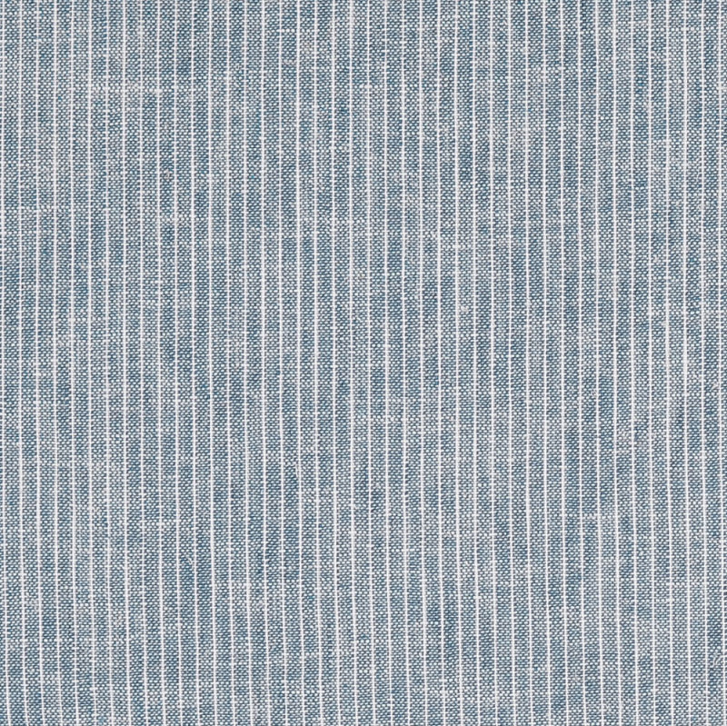 Denim Blue Yarn Dyed Fine Stripe Linen Cotton Blend from Carbury by Modelo Fabrics (Due Aug)