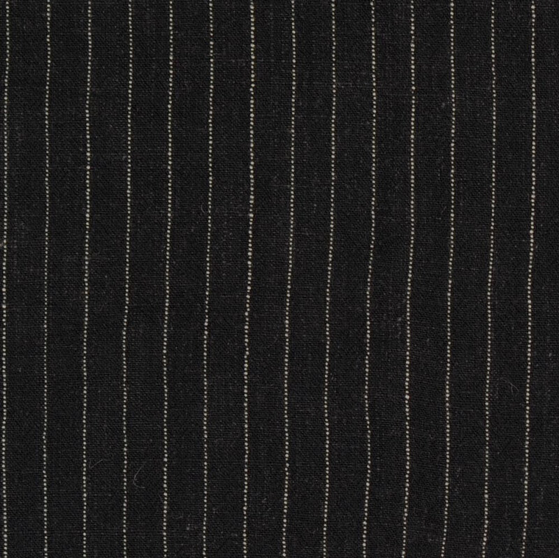 Black Stripe Viscose Linen Slub From Berkley By Modelo Fabrics (Avail Nov)