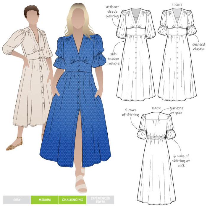 Belle Woven Dress Pattern Size 4-16 By Style Arc