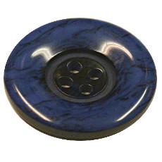 Acrylic Button 4 Hole Marbled 18mm Blue/black