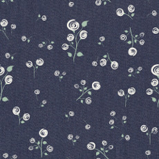 Rosebud Falls Denim Print - Art Gallery Fabric 58in/59in Per Metre 100% Cotton 4.5 Oz/sqm